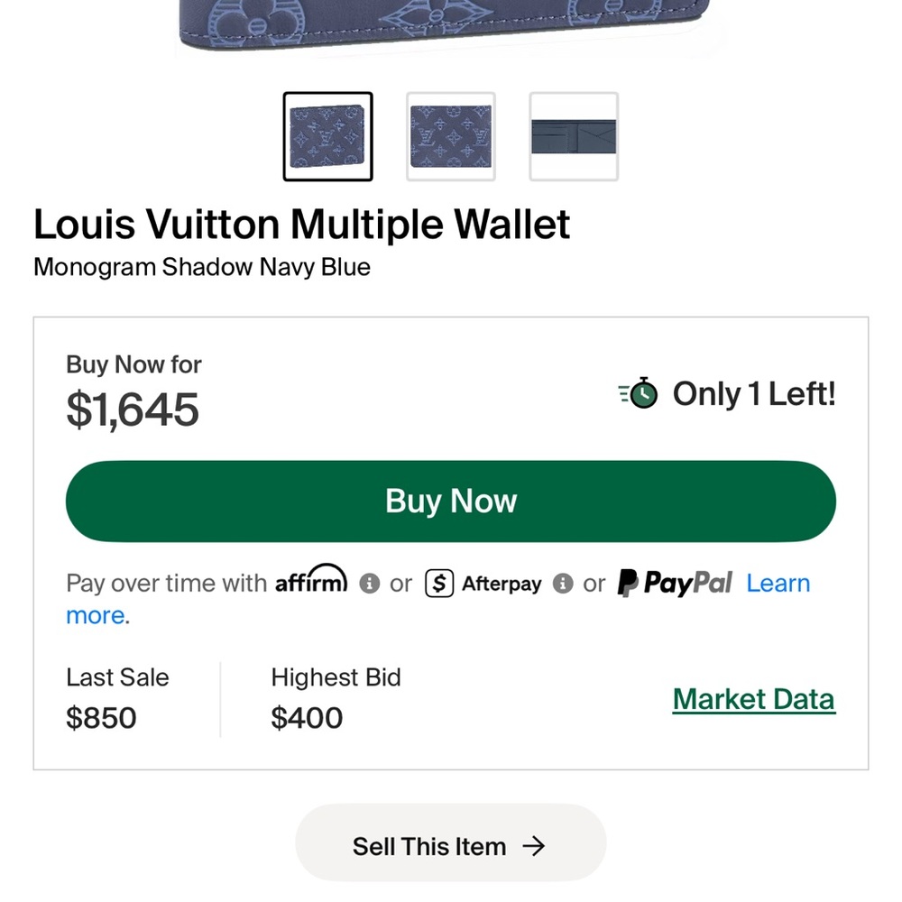 Louis Vuitton Orange Box with Blue Monogram Wallet - Picture 6 of 6